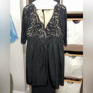 Eliza J black lace dress.